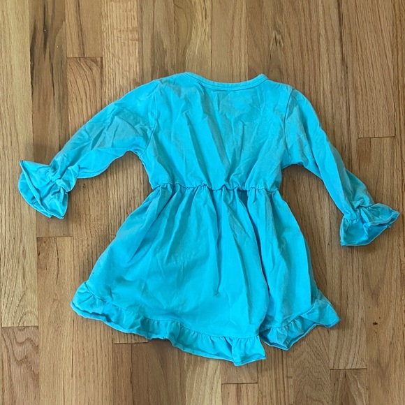 Blue Ruffled Girls Tunic - Picture 3 of 3